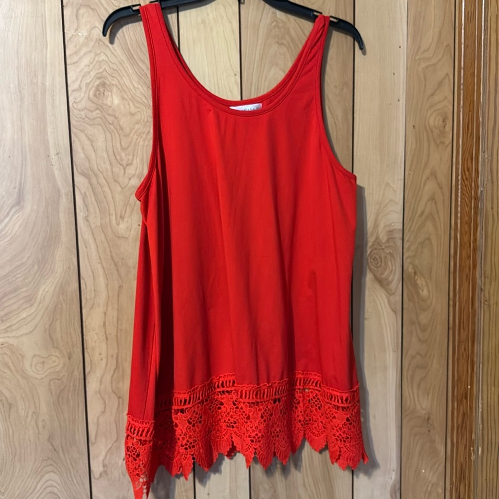Orange Red top can be worn as an extender1X